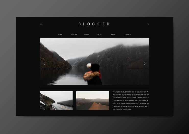 Free Vector blog main page template