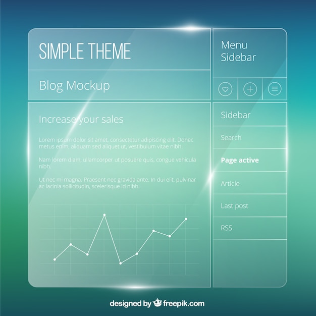 Vettore gratuito blog mockup