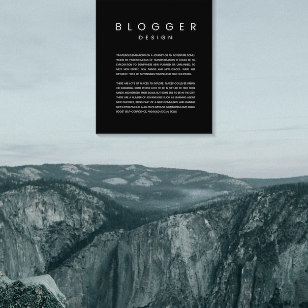 Blog benvenuto design template vettoriale