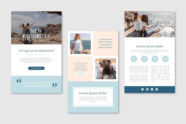 Blogger email template with photo