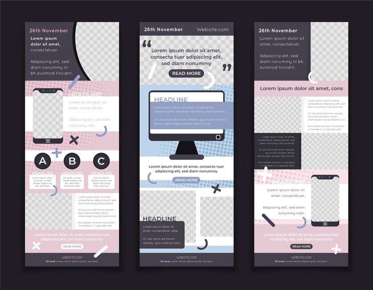 Free Vector blogger email template