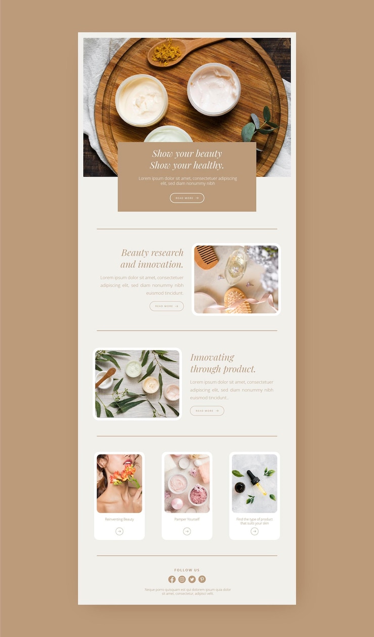 Free Vector blogger email template