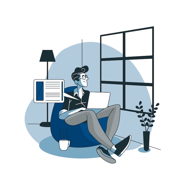 Free Vector blogging concept illustration