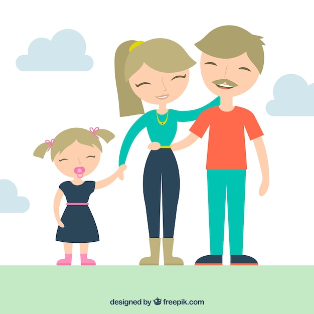 Free vector blond family