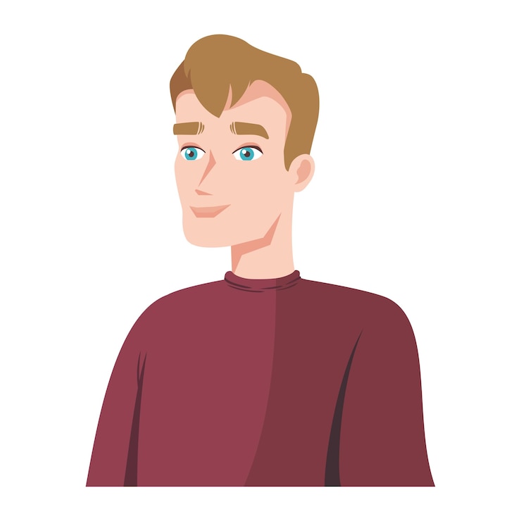 Free Vector blond man and blue eyes