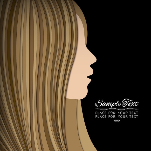 Get Captivated by the Alluring Charm of the ‘Blond Woman Profile’ Vector Template