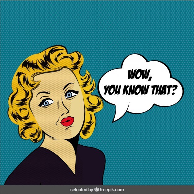 Free Vector blonde woman in pop art style