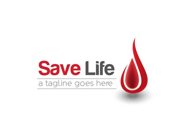 Blood Donation Logo Branding Identity Corporate Vector Design