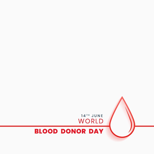 Blood donor day poster in line style