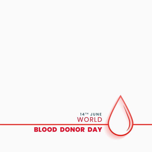 선 스타일의 헌혈자의 날 포스터