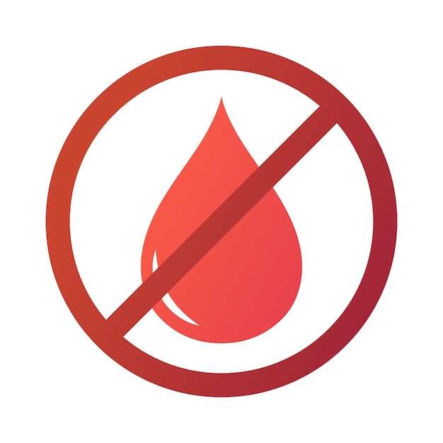 Бесплатное векторное изображение Капля крови без признаков