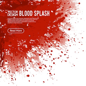 Blood splash background webpage design poster