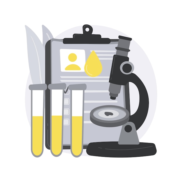 Blood testing abstract concept illustration.