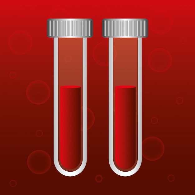 튜브 디자인의 혈액.
