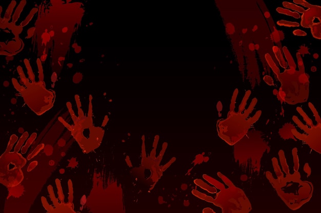 Free Vector bloody handprint background