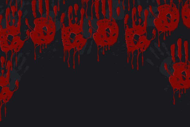 Free Vector | Bloody handprint background