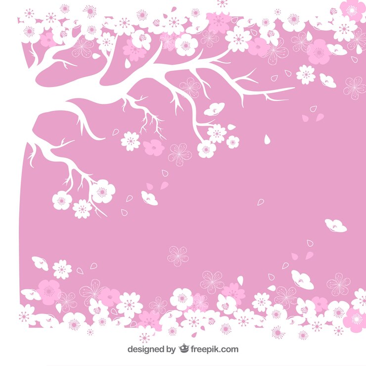 Free Vector blooming cherry tree background