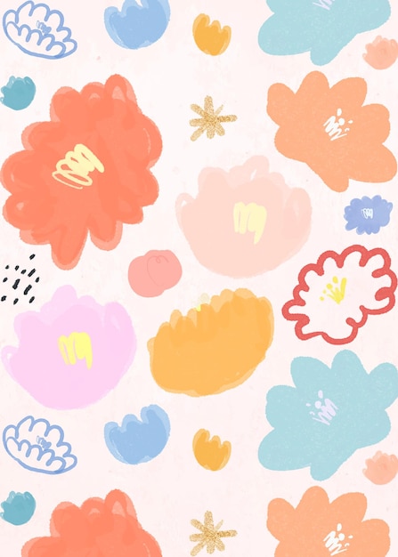 Free vector blooming flower background vector floral illustration