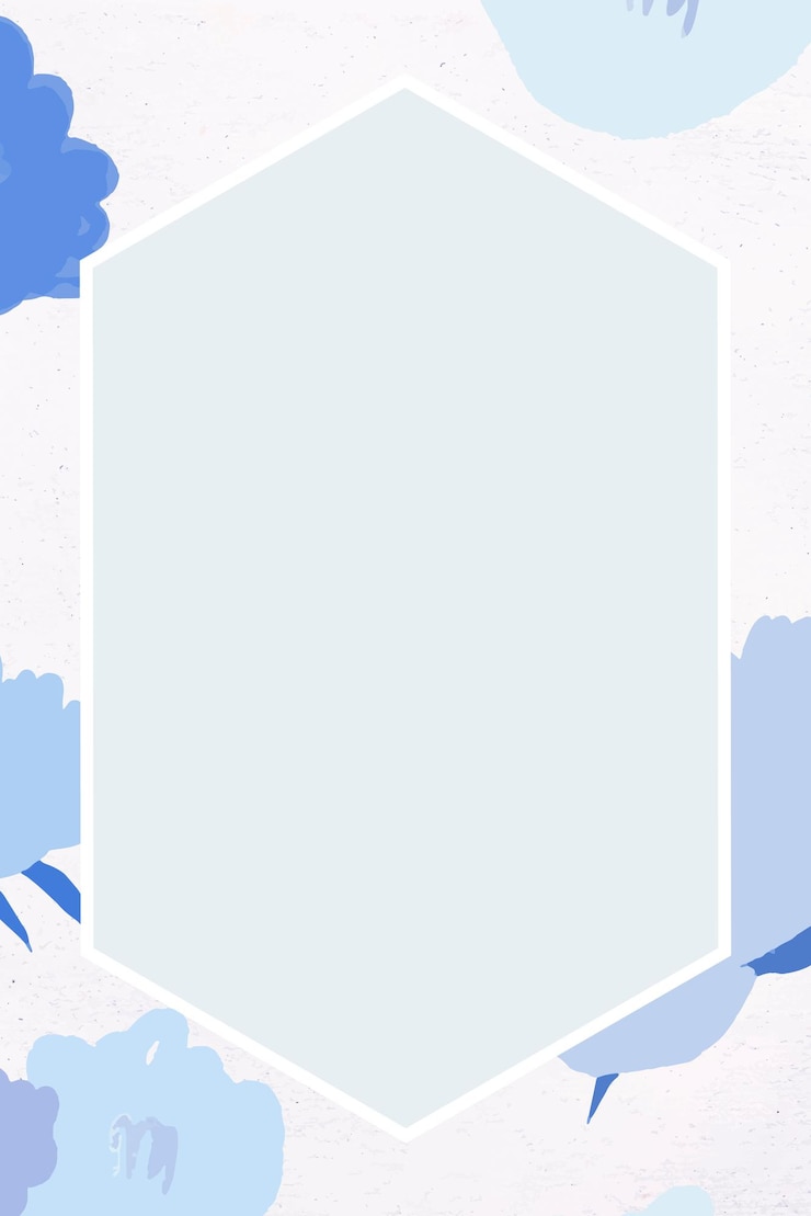무료 Vector 피는 꽃 육각형 프레임 벡터 식물 그림