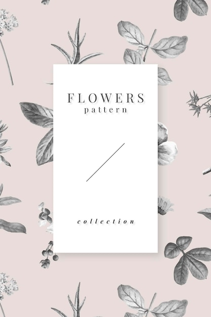 Free vector blooming flowers pattern  vector collection