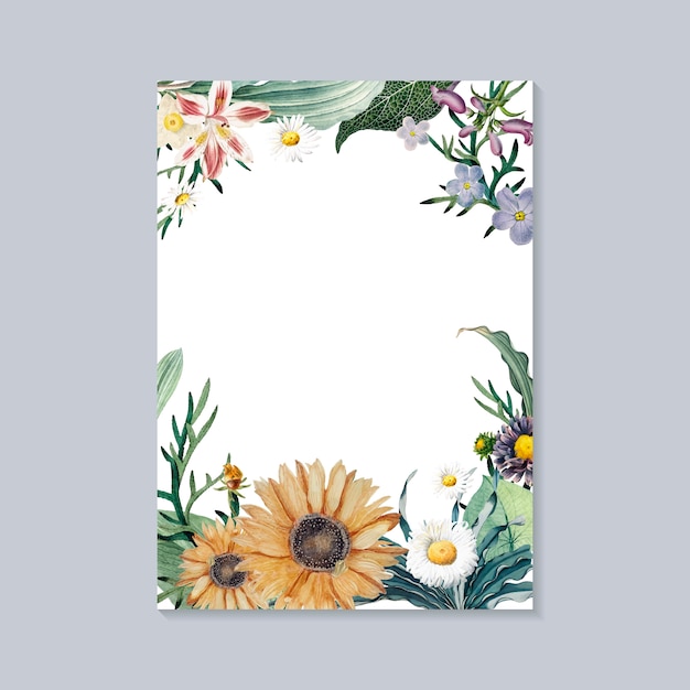 Free vector blooming greeting card