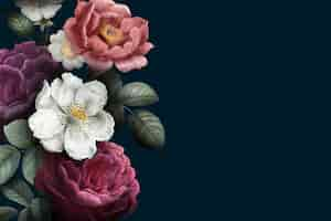 Free vector blooming roses banner