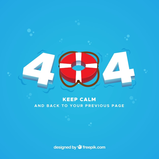 Синий дизайн ошибки 404