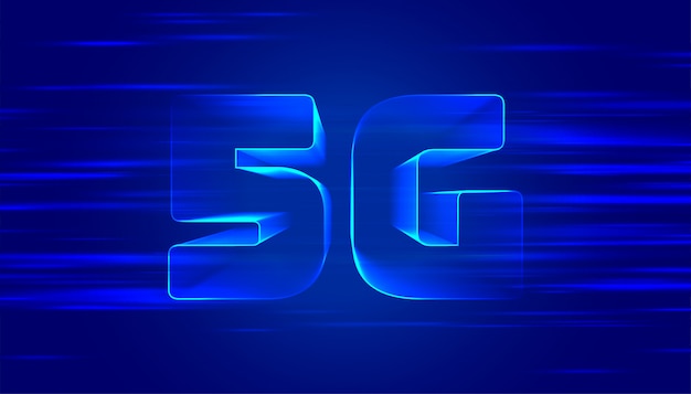 Синий 5g пятого поколения технологий фон