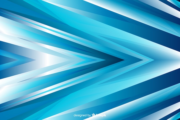 Free vector blue abstract arrow shapes background