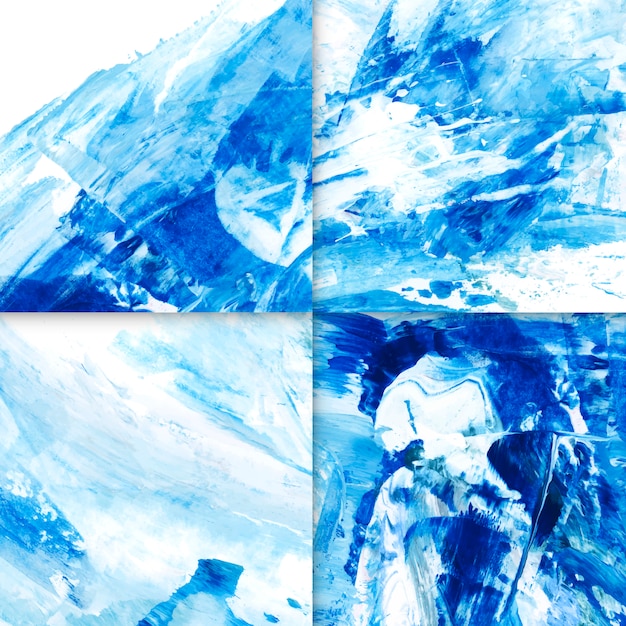 Blue abstract background set