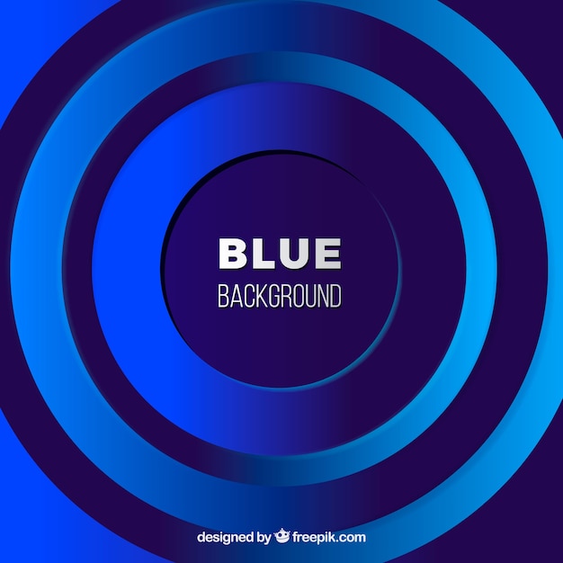 Бесплатное векторное изображение Синий абстрактный фон с плоским дизайном