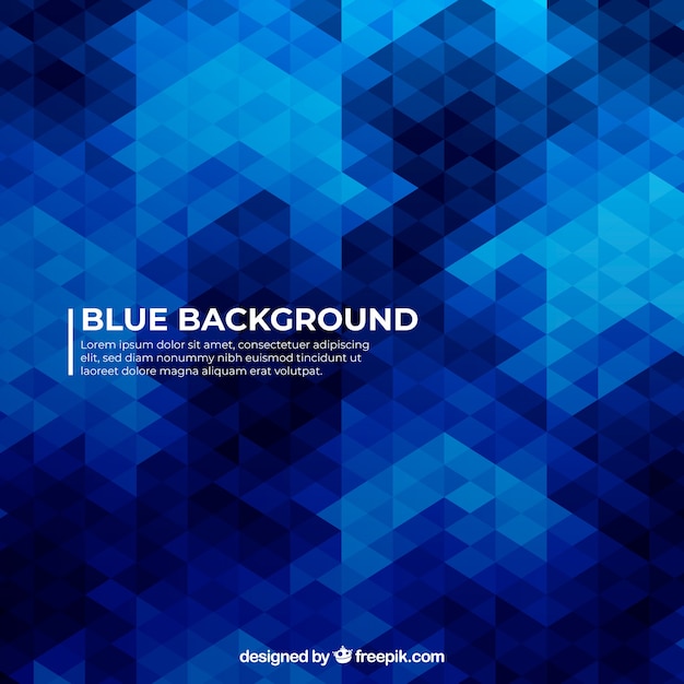 Blue abstract background with flat design