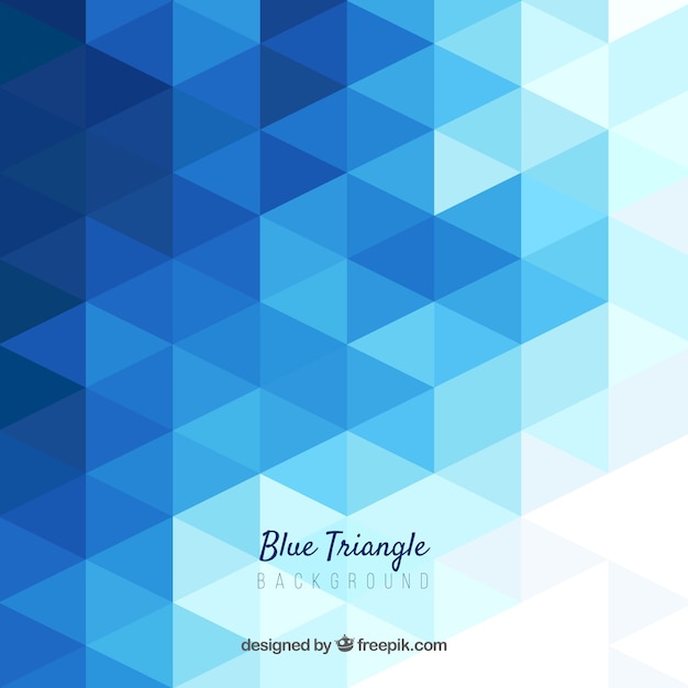 Синий абстрактный фон с треугольниками