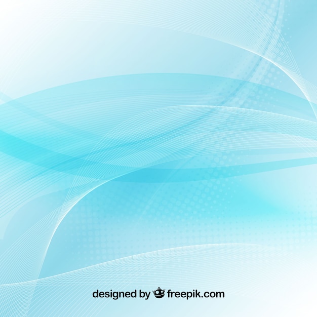 Free vector blue abstract background with wavy shapes