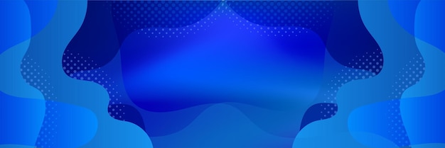 Blue abstract banner background.