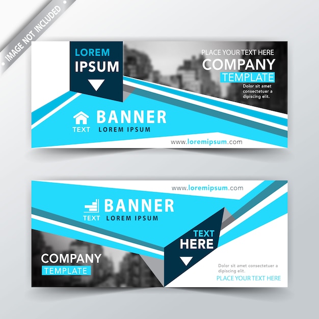 Blue abstract banner collection