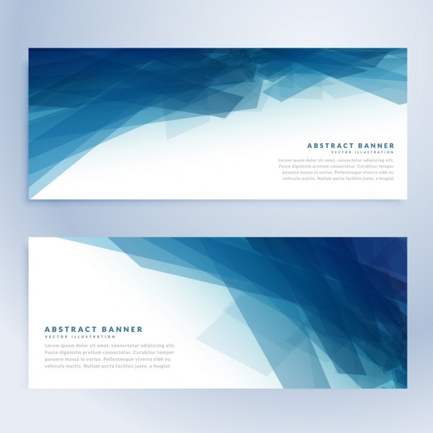 Blue abstract banners