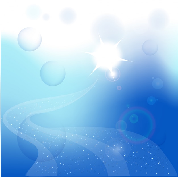 Free vector blue abstract bokeh background