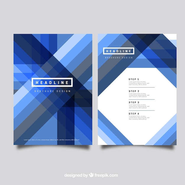 Free vector blue abstract brochure