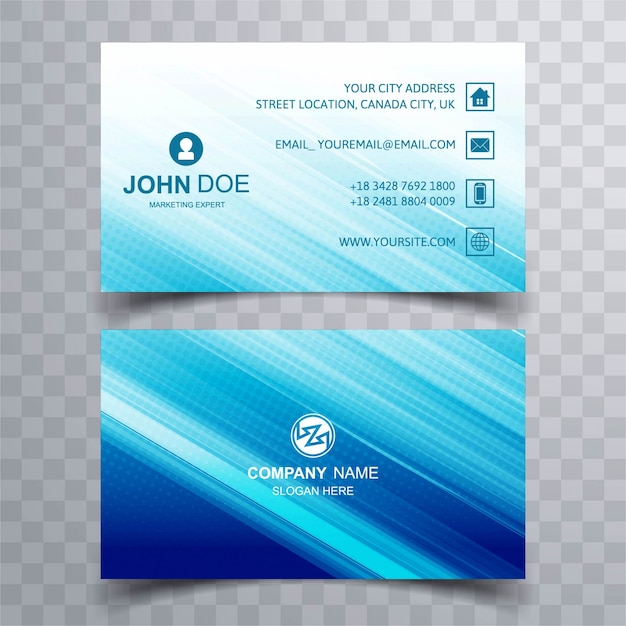 Blue abstract business card