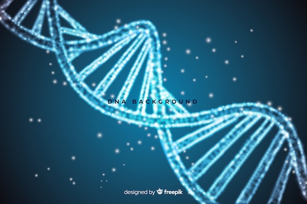 Blue abstract dna structure background