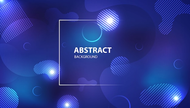 Free vector blue abstract gradient geometric shape background