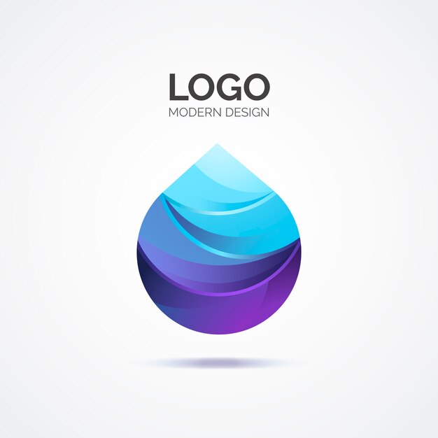 Blue Abstract Logo in Modern Design