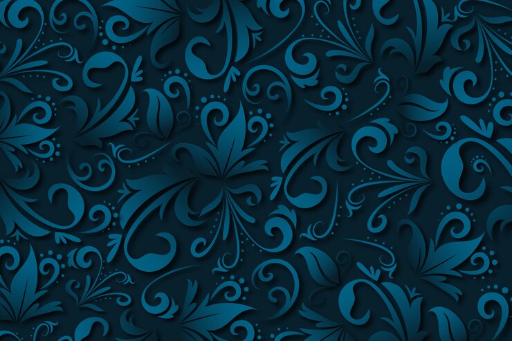 Free Vector | Blue abstract ornamental flowers background