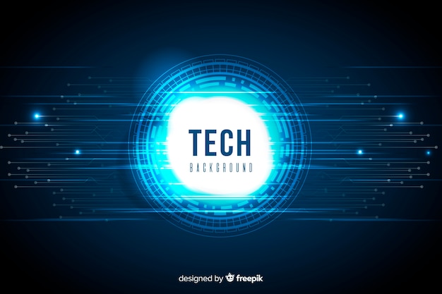 Free vector blue abstract technology background