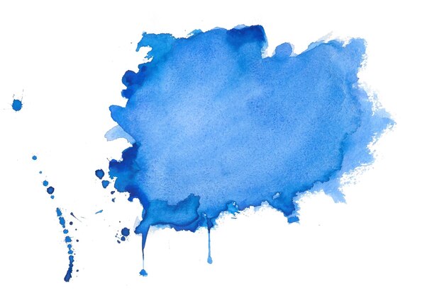 Blue abstract watercolor stain texture background vector illustration