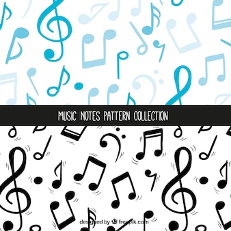 青​と​黒​の​音楽​ノート​パターン​の​コレクション