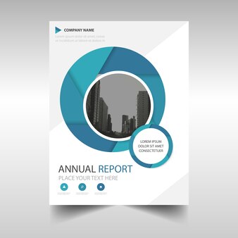 Blue annual report book cover