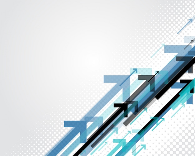 Blue arrows business style background