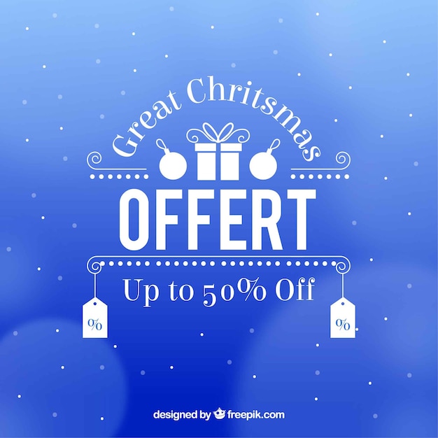 Blue background bokeh of christmas deals